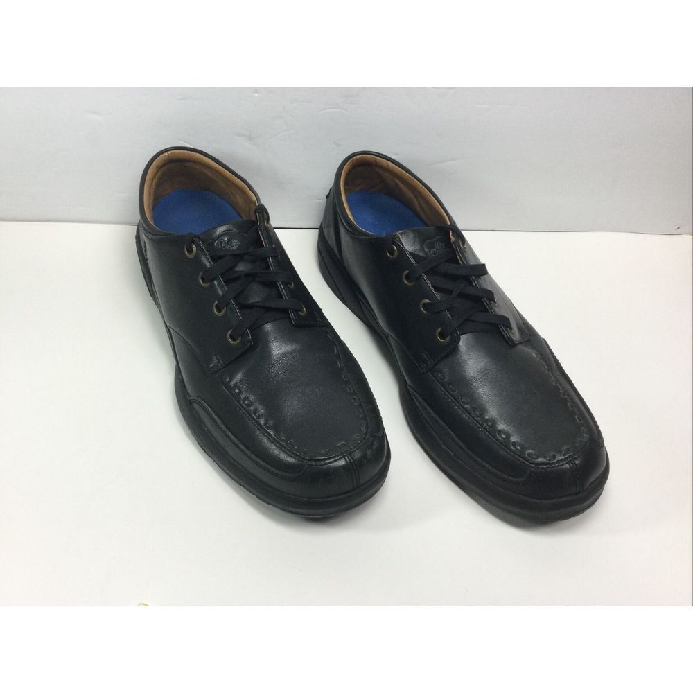 Dr. Comfort Eric Black Leather Therapeutic Oxfords Shoes 5610 Men Size 10.5 W